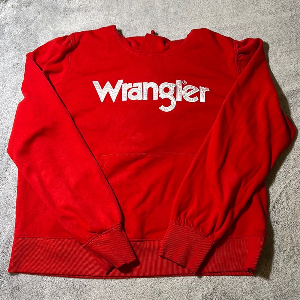 Women’s XL Wrangler Puff Sleeve Logo Hoodie/Sweatshirt